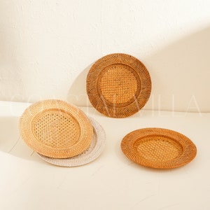 Platzteller Hochzeit / Platzteller 100 / Rattan Tischset / Geflochtenes Tischset / Tellerhalter / Wanddekoration / Event Tischset Geschenk für Sie
