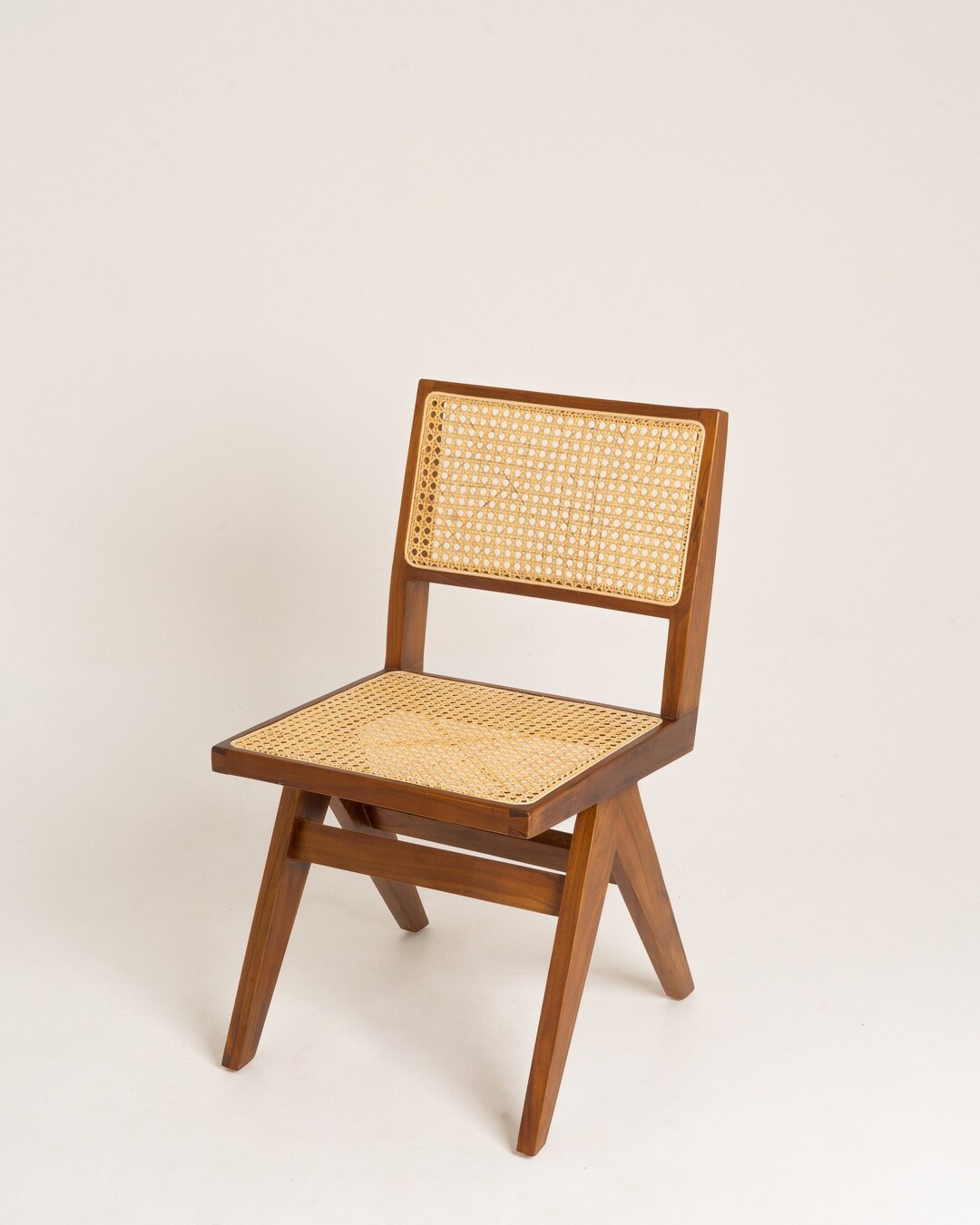 Rattan Chair Indoor/ Cane Dining Chair / Pierre Jeanneret Etsy UK