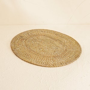 Oval Rattan Mat Placemat Oval Rattan / Rattan Woven Placemat / Handmade Wicker Placemat ...