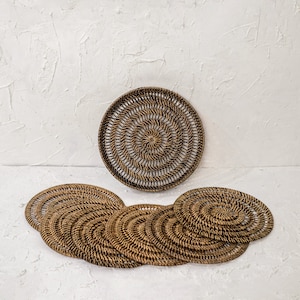 Woven Placemats with Holder Set or individual - Stylish table protection Wedding events decor