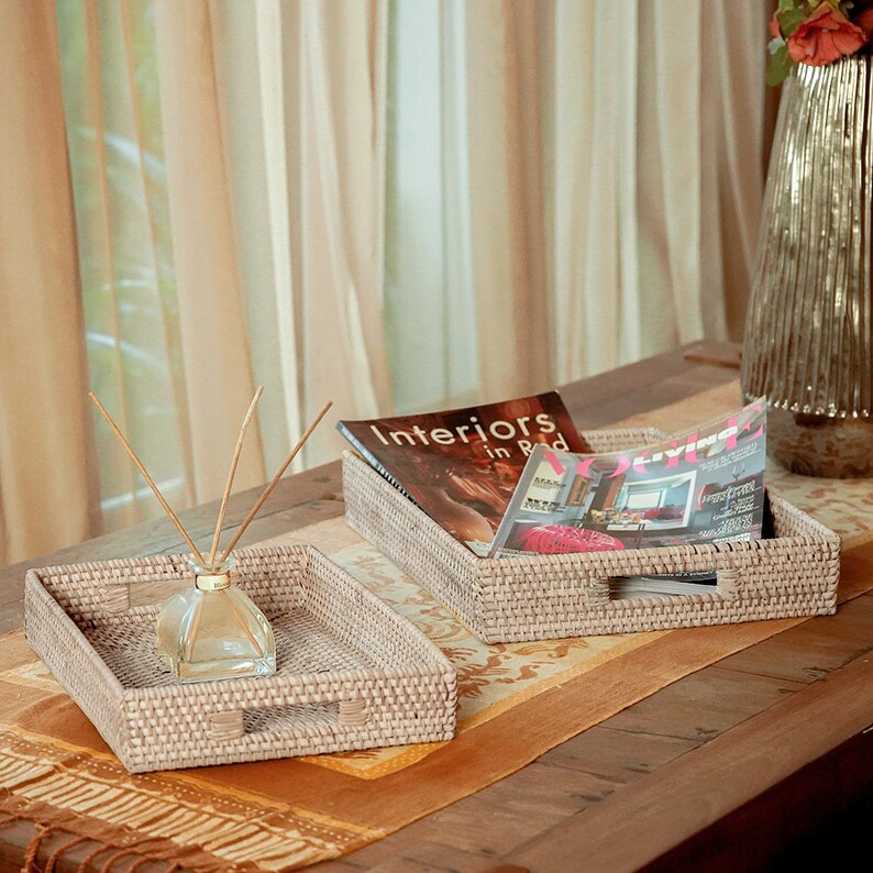 CoastalVilla Rattan Serving Tray - Thumbnail 3