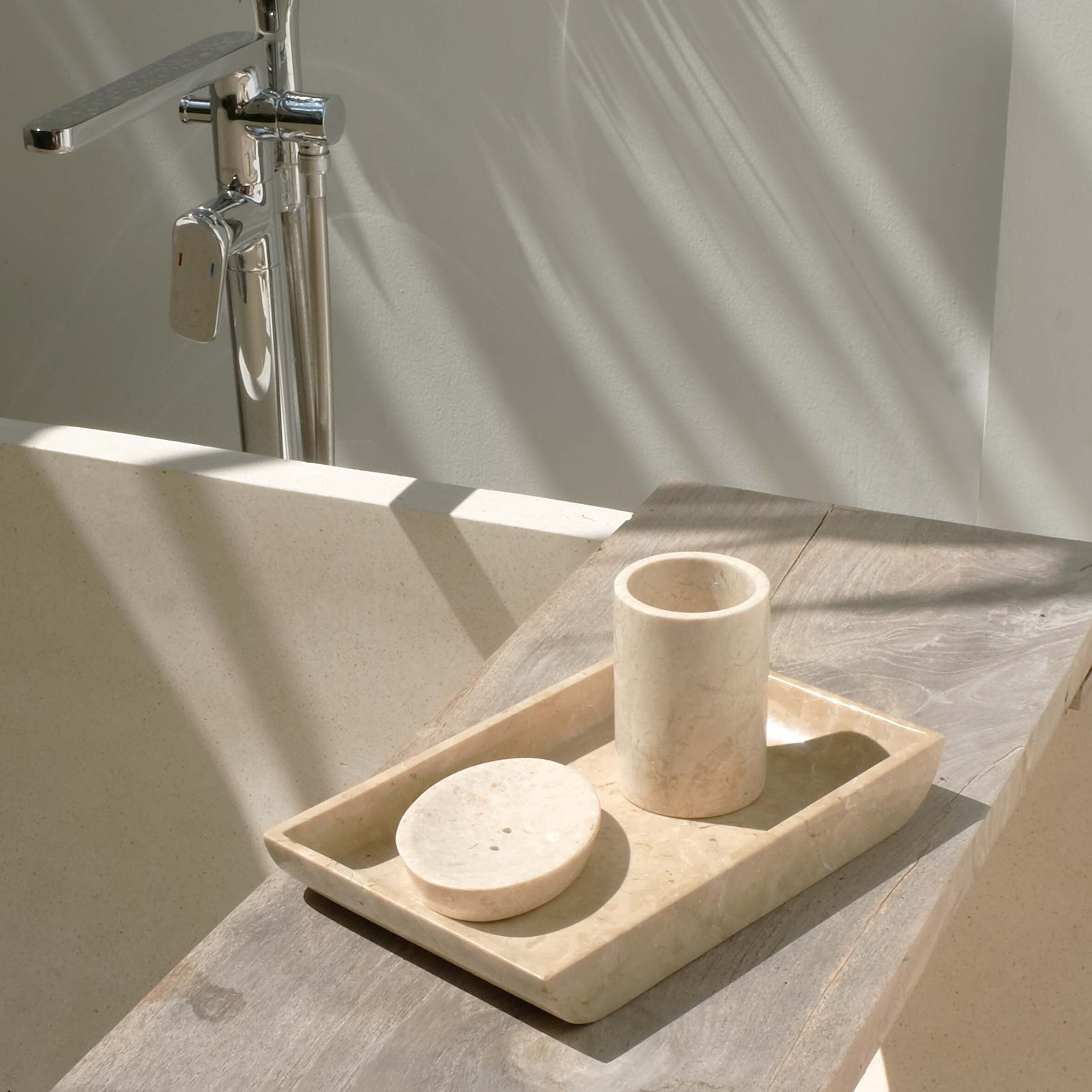 Malva Y Mármol Jabonera Decorativa De Piedra Para Baño, Cocina, Joyería