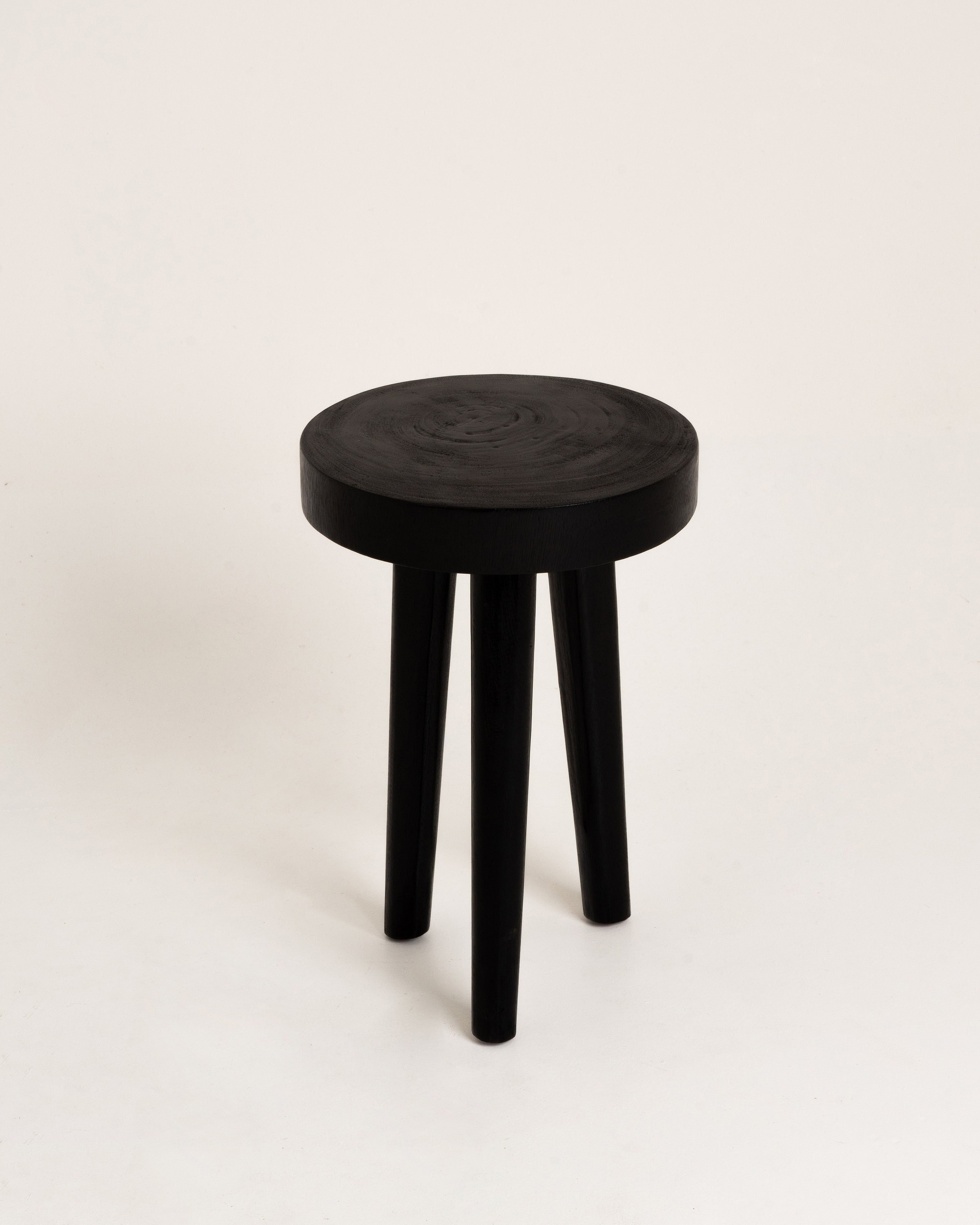 Black Three Legged Stool / Tripod Stool / Round Stool Etsy Australia