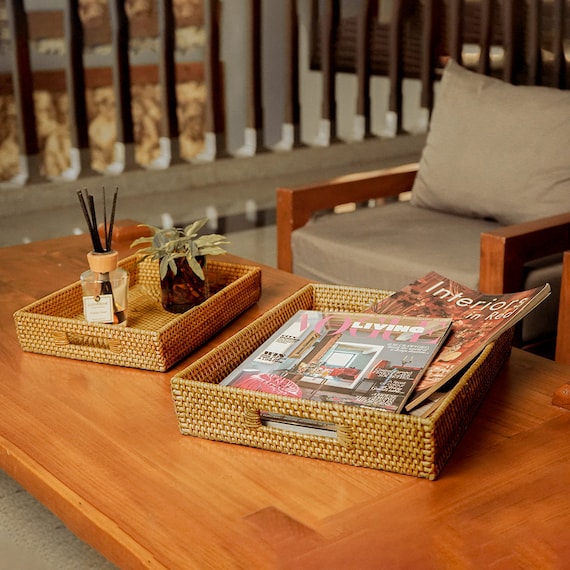 Rectangle coffee table tray deals