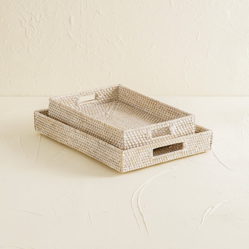 CoastalVilla Rattan Serving Tray