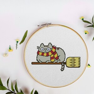 Cat in wizard style from magic school
