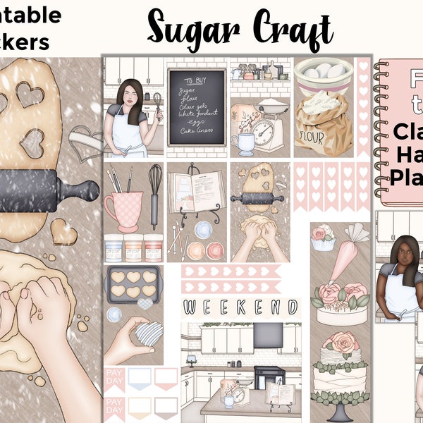 Baking Printable Planner Stickers: Made to Fit the Classic Happy Planner – Sugarcraft