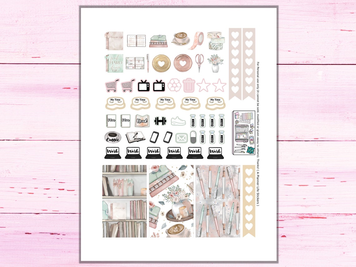 Planner Girl Printable Planner Stickers: Made to Fit the Big - Etsy