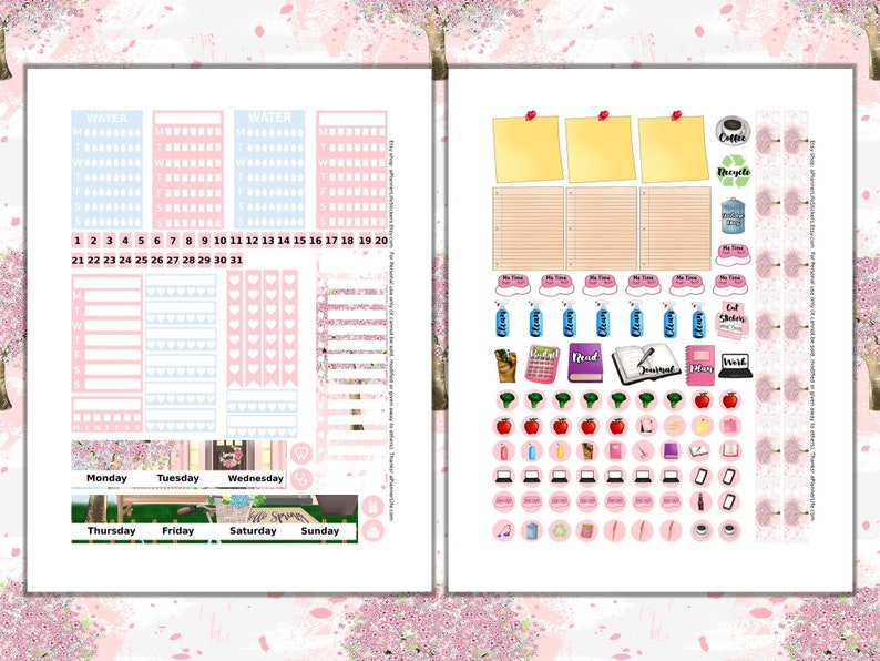 Printable Spring Planner Stickers: Made to Fit the Classic - Etsy Canada