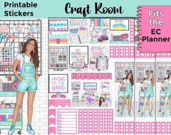 Printable Craft Room Planner Stickers: Made to Fit the Erin Condren Planner – Craft Room