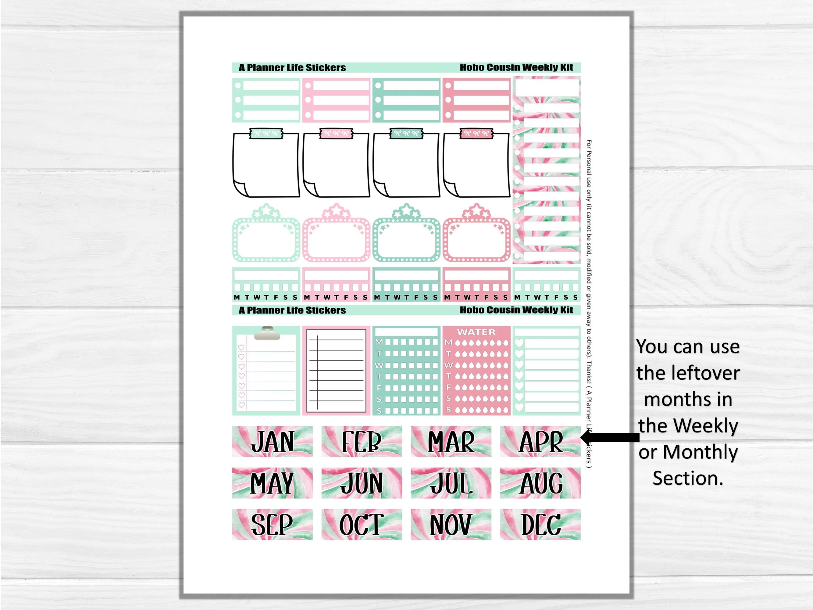 Weekly Hobonichi Cousin Christmas Printable Planner Stickers ...