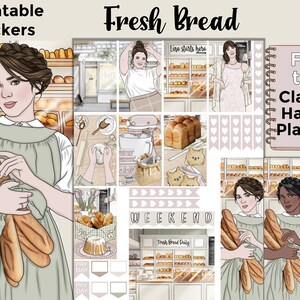 Food Printable Planner Stickers: Made to Fit the Classic Happy Planner – Fresh Bread
