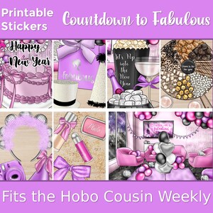 Stickers hebdomadaires à imprimer pour le Nouvel An Cousin Hobonichi : le compte à rebours est fabuleux