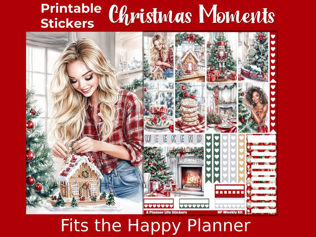 Christmas Printable Planner Stickers: Made to Fit the Classic Happy ...