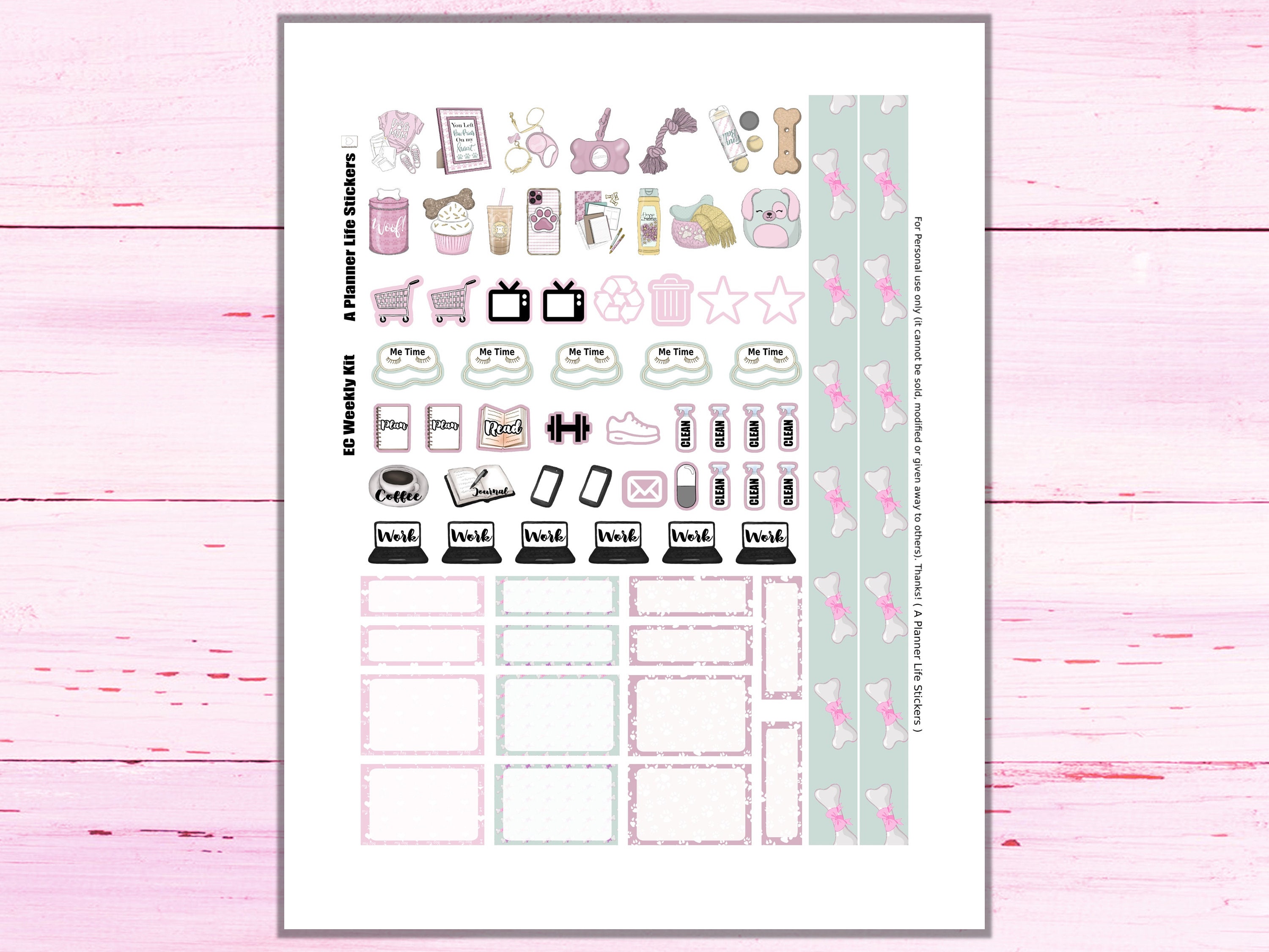 Printable Dog Planner Stickers Made to Fit the Erin Condren Etsy