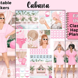 Summer Printable Planner Stickers: Made to Fit the Classic Happy Planner – Cabana