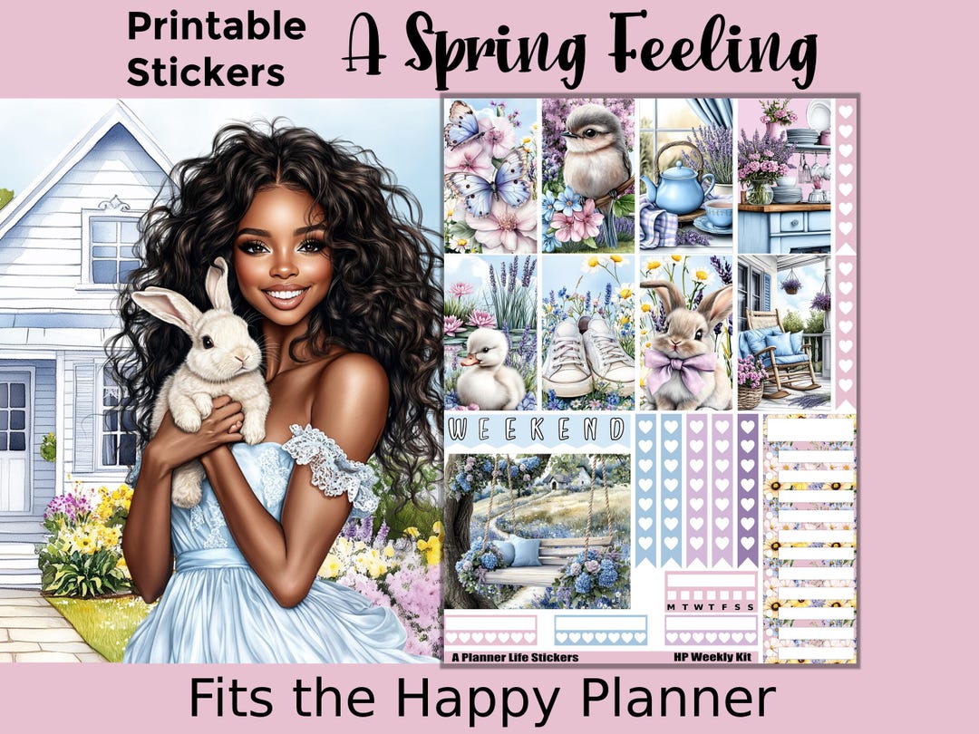 Spring Printable Planner Stickers: Made to Fit the Classic Happy ...