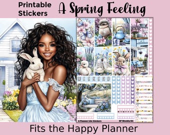 Spring Printable Planner Stickers: Made to Fit the Classic Happy Planner – A Spring Feeling