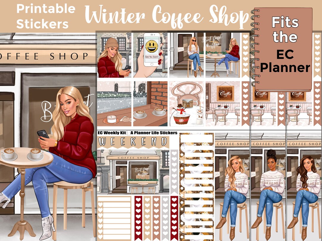 Printable Winter Planner Stickers: Made to Fit the Erin - Etsy