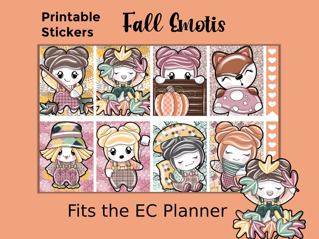 Printable Fall Planner Stickers: Made to Fit the Erin Condren Planner ...