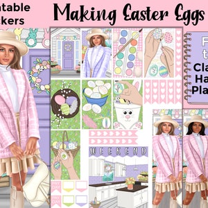 Easter Printable Planner Stickers: Made to Fit the Classic Happy Planner – Making Easter Eggs