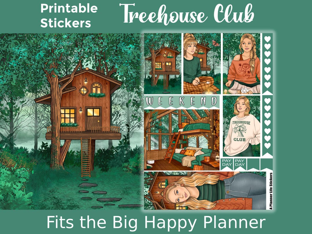 Treehouse Printable Planner Stickers: Made to Fit the Big Happy Planner ...