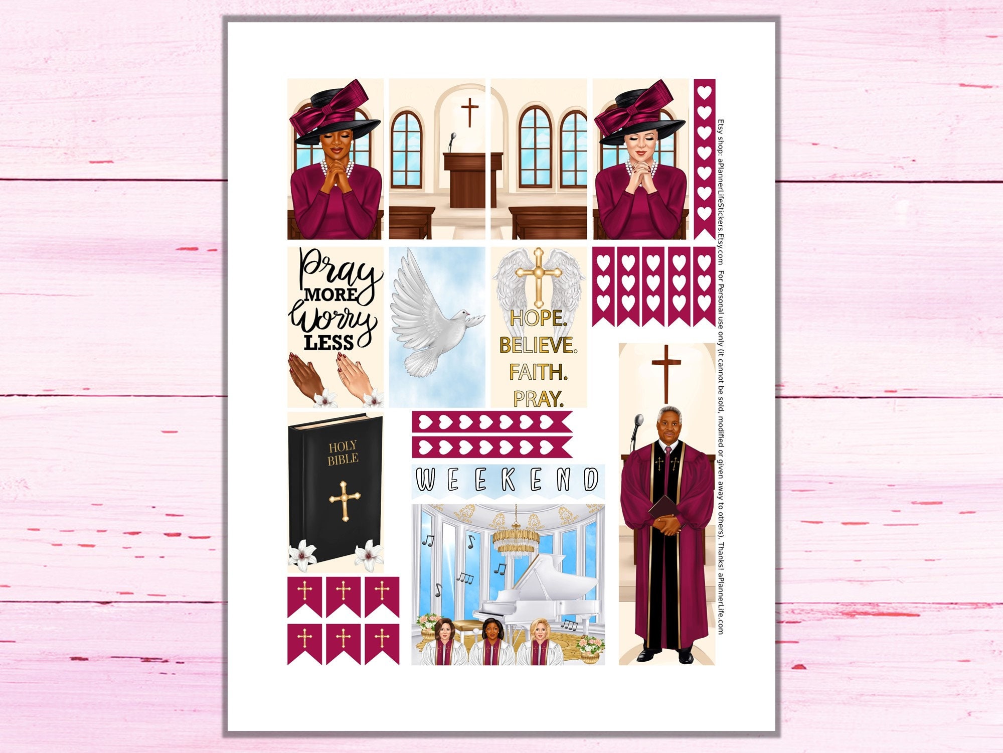 Christian Printable Planner Stickers: Made to Fit the Classic | Etsy