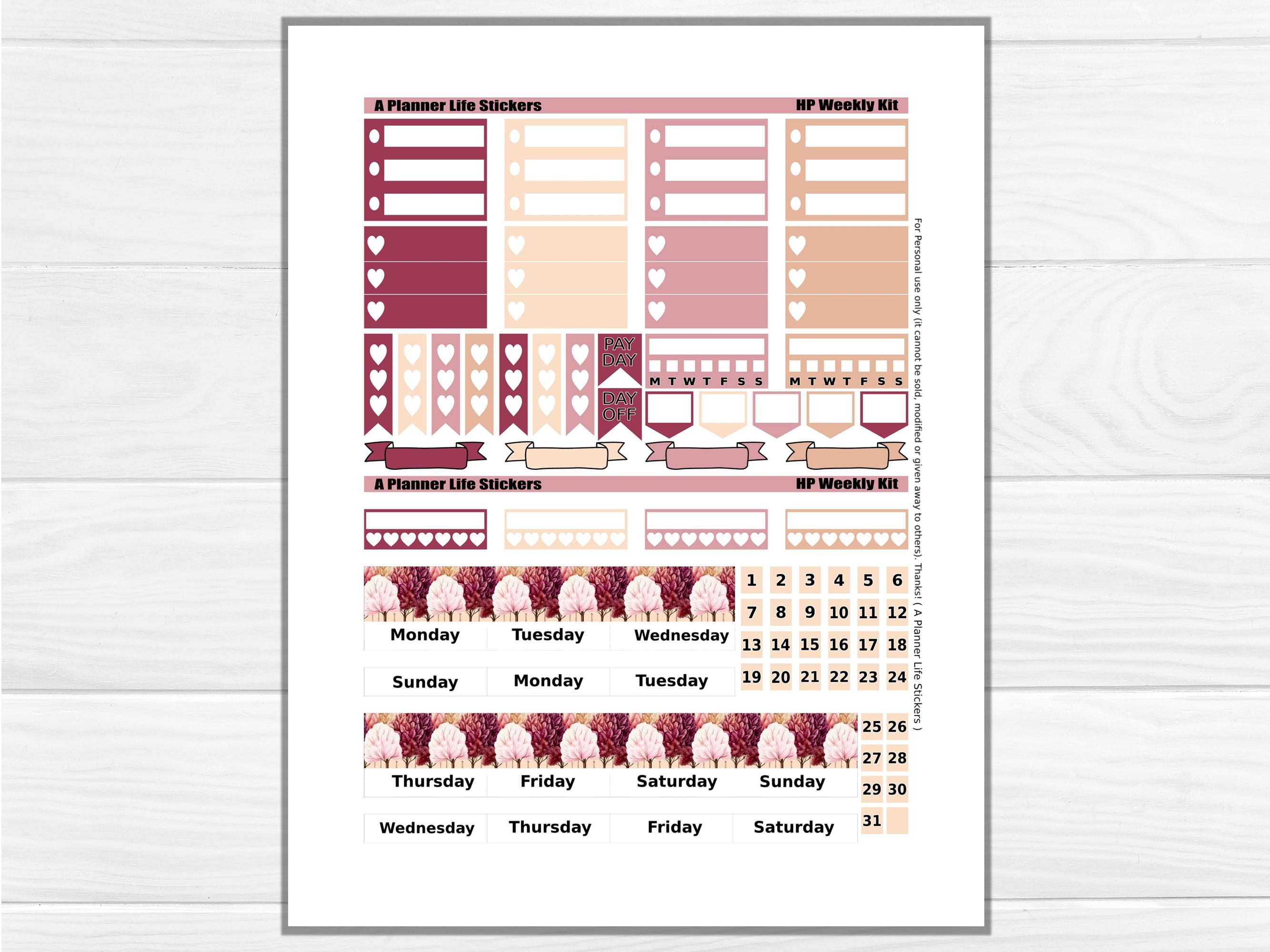 Fall Printable Planner Stickers: Made to Fit the Classic Happy Planner ...