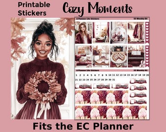 Printable Fall Planner Stickers: Made to Fit the Erin Condren Planner – Cozy Moments