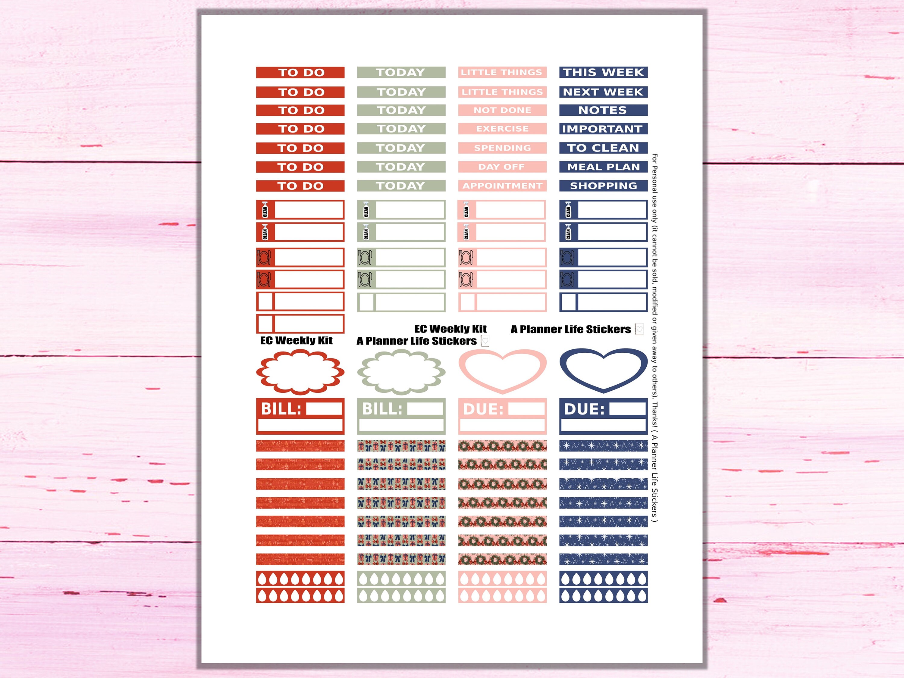 Planner Decor Stickers
