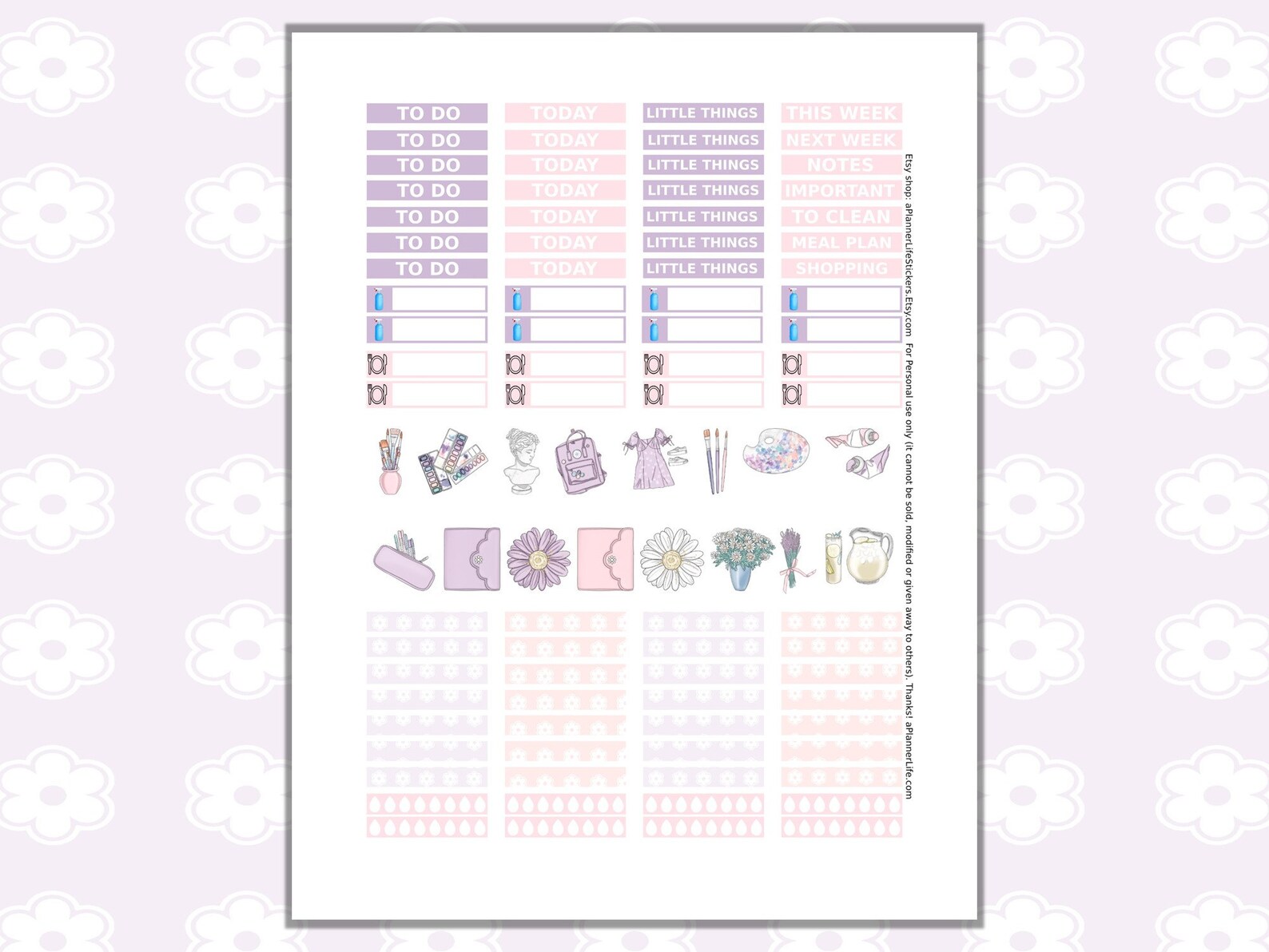 Printable Art Planner Stickers: Made to Fit the Classic Happy - Etsy Canada