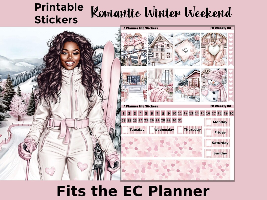 Printable Winter Planner Stickers: Made to Fit the Erin Condren Planner ...