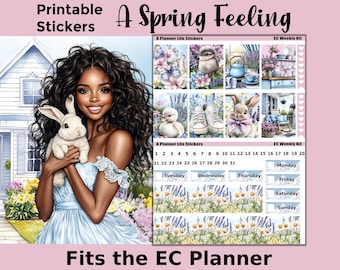 Printable Spring Planner Stickers: Made to Fit the Erin Condren Planner – A Spring Feeling