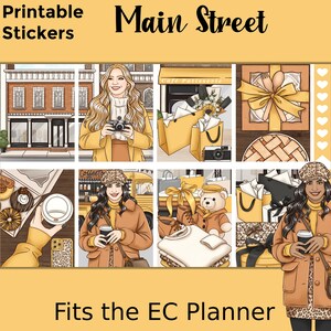 Adesivos de planejador de compras para impressão: feitos para caber no planejador Erin Condren – Main Street