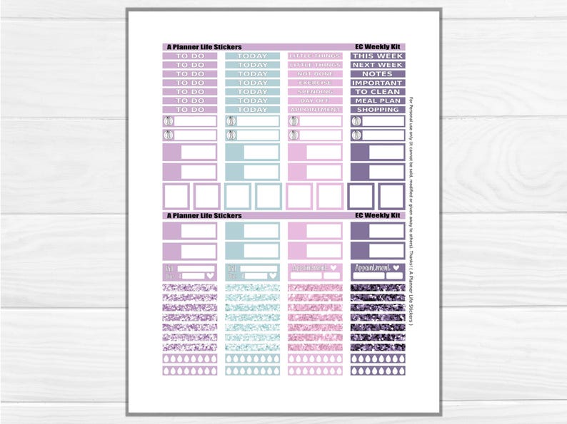 Printable Winter Planner Stickers: Made to Fit the Erin Condren Planner ...