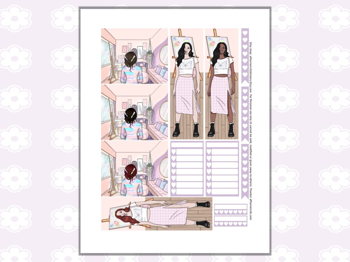 Printable Art Planner Stickers: Made to Fit the Classic Happy - Etsy Canada