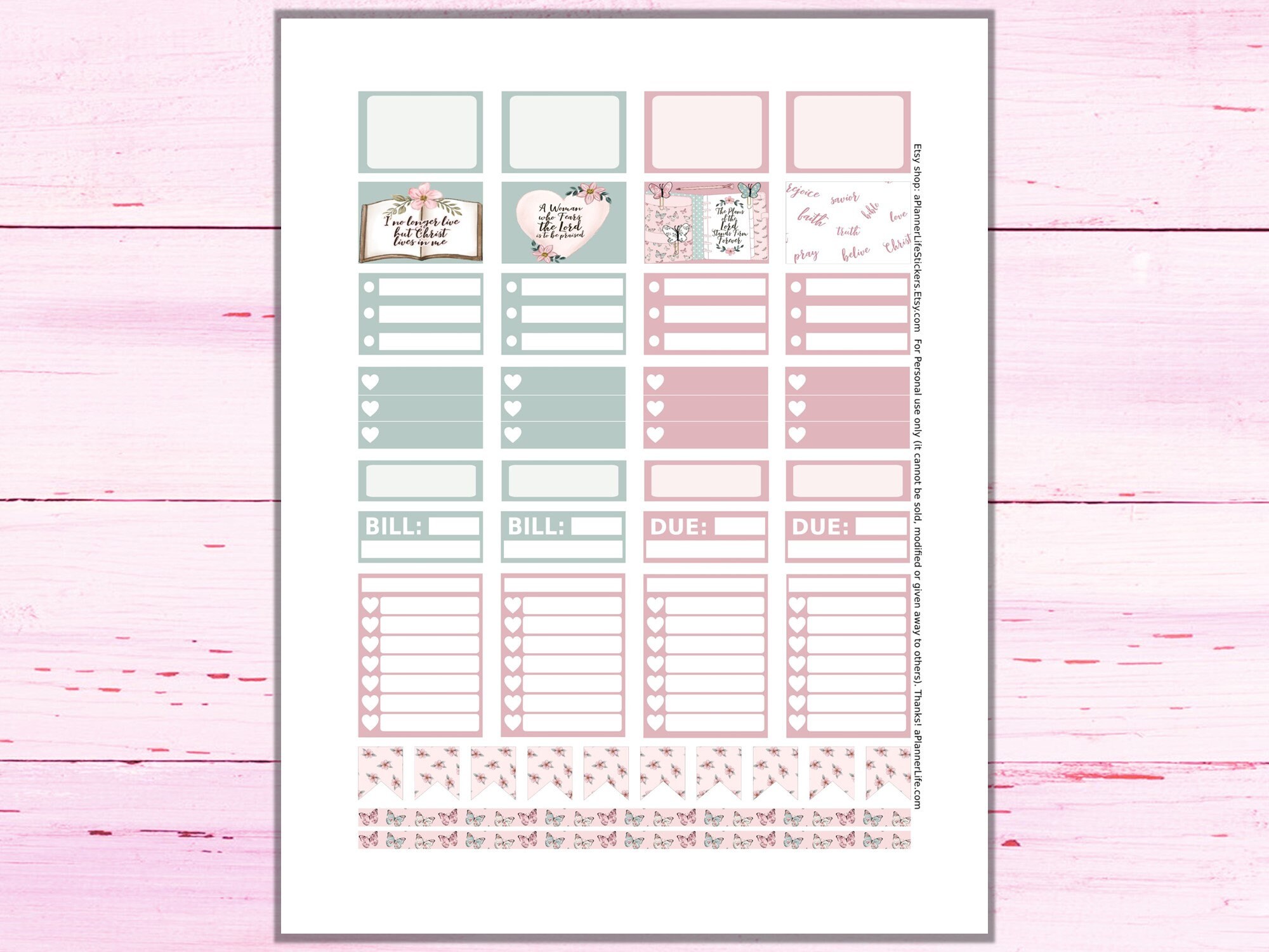 Printable Christian Planner Stickers: Made to Fit the Erin - Etsy