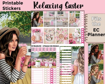 Printable Easter Planner Stickers: Made to Fit the Erin Condren Planner – Relaxing Easter