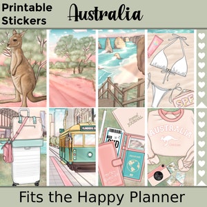 Reise-Sticker: Passend für den klassischen Happy Planner – Australien