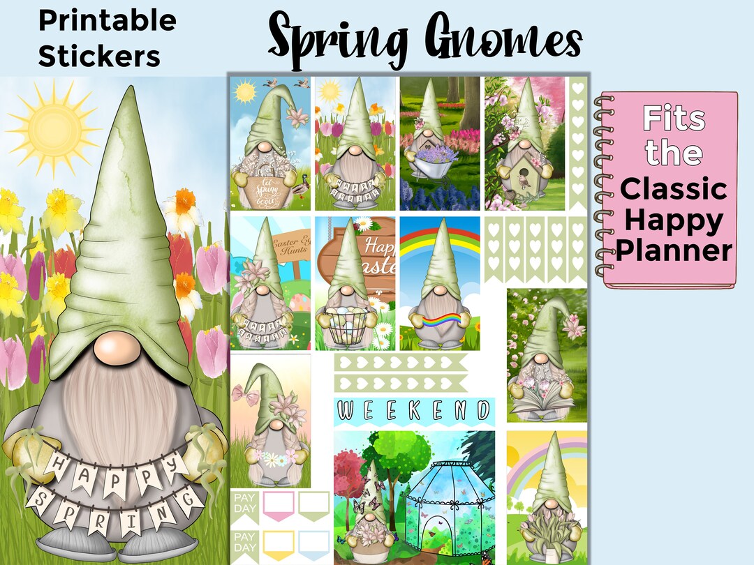 Spring Printable Planner Stickers: Made to Fit the Classic Happy ...