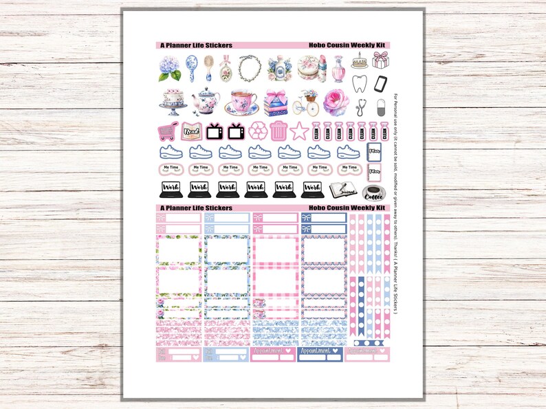 Weekly Hobonichi Cousin Spring Printable Planner Stickers: Spring Home ...