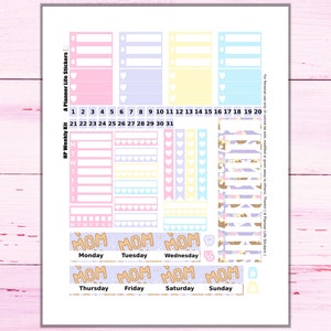 Mothers Day Printable Planner Stickers: Made to Fit the Classic Happy ...