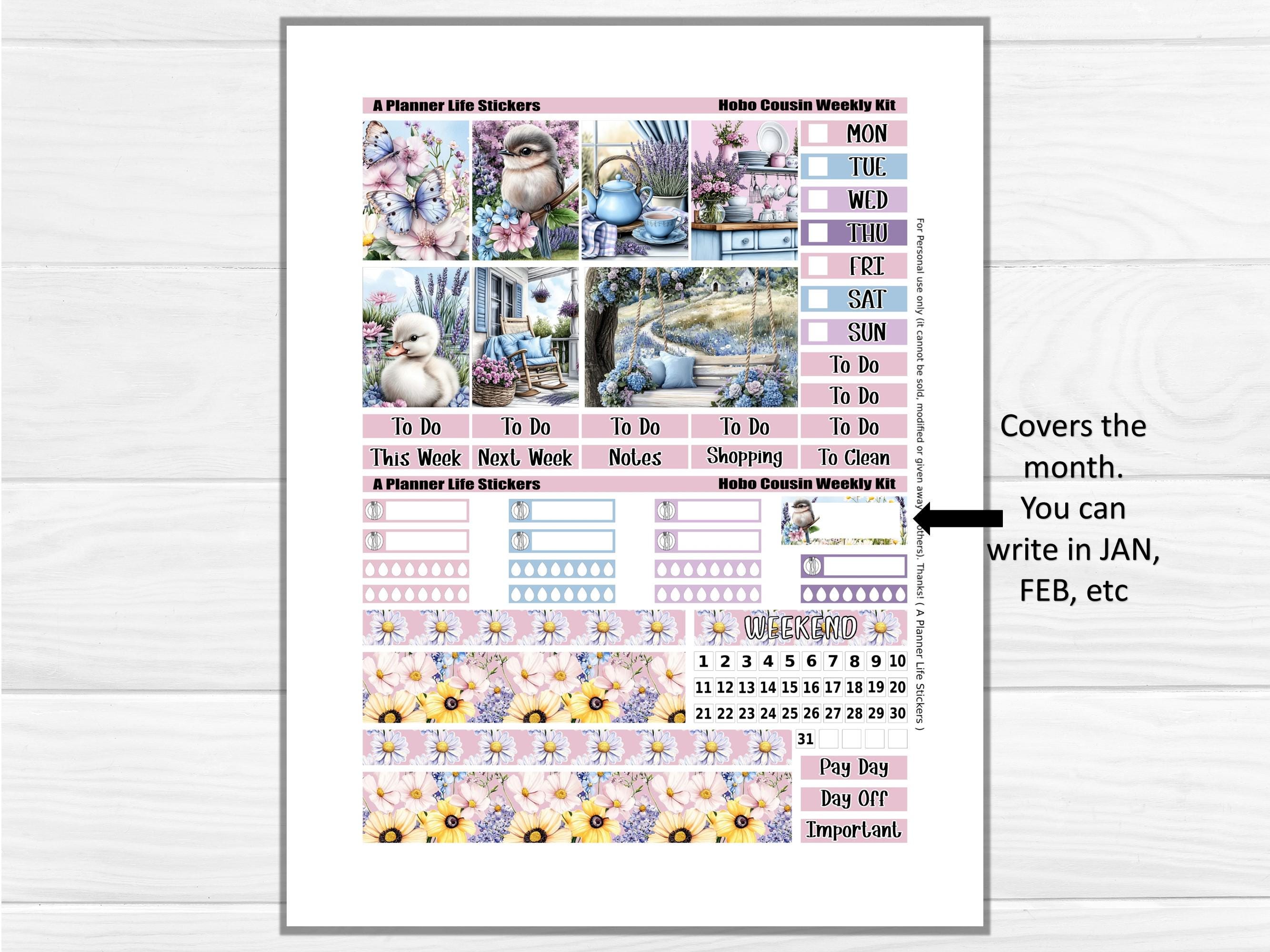 Weekly Hobonichi Cousin Spring Printable Planner Stickers: A Spring ...