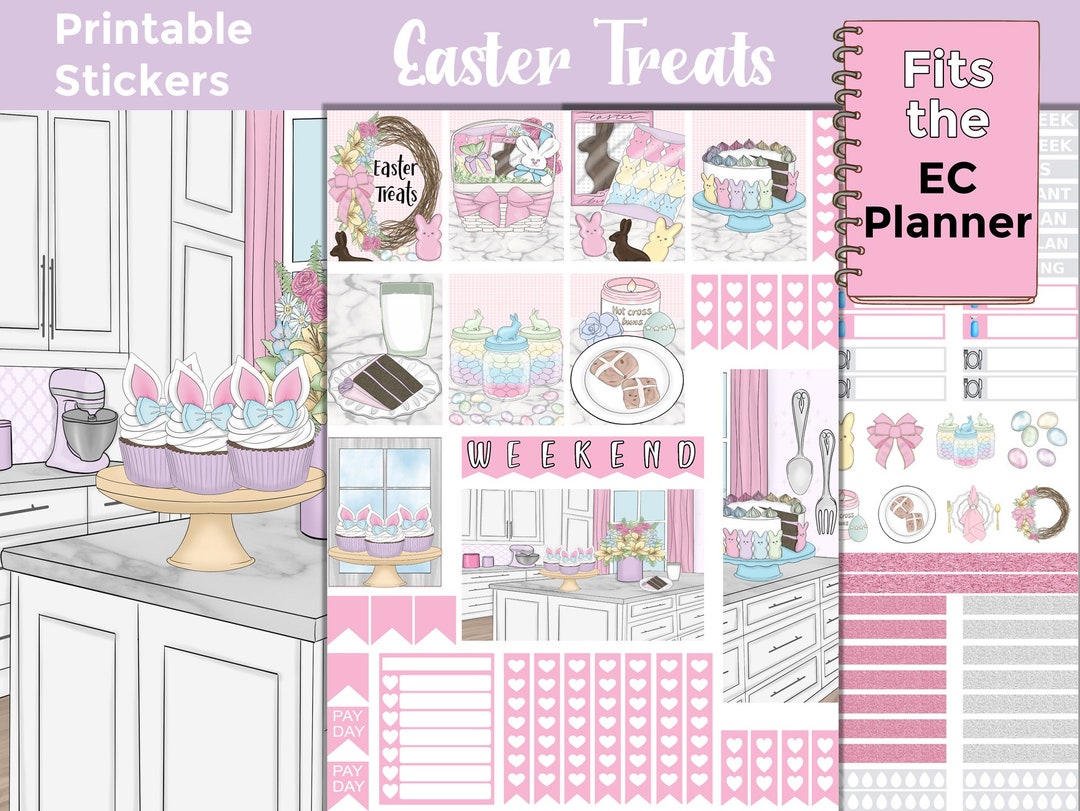 Printable Easter Planner Stickers: Made to Fit the Erin Condren Planner ...