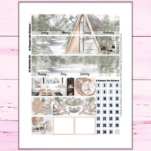 Monthly Winter Printable Planner Stickers: Made to Fit the Erin Condren ...