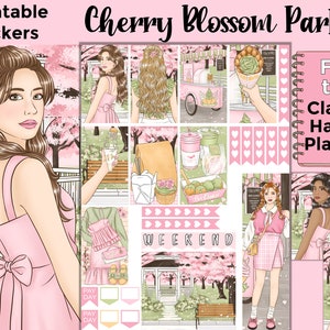 Cherry Blossom Printable Planner Stickers: Made to Fit the Classic Happy Planner – Cherry Blossom Park