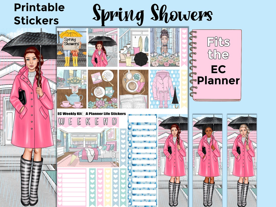 Printable Spring Planner Stickers: Made to Fit the Erin Condren Planner ...