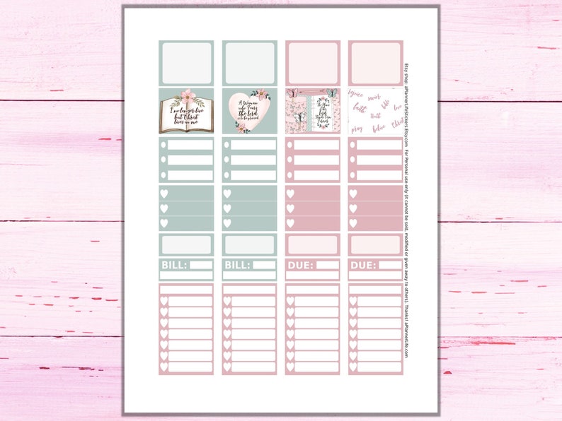 Christian Printable Planner Stickers: Made to Fit the Classic - Etsy