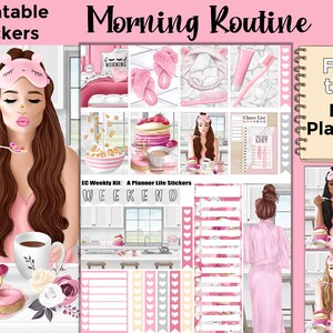Printable Good Morning Planner Stickers: Made to Fit the Erin Condren Planner – Morning Routine