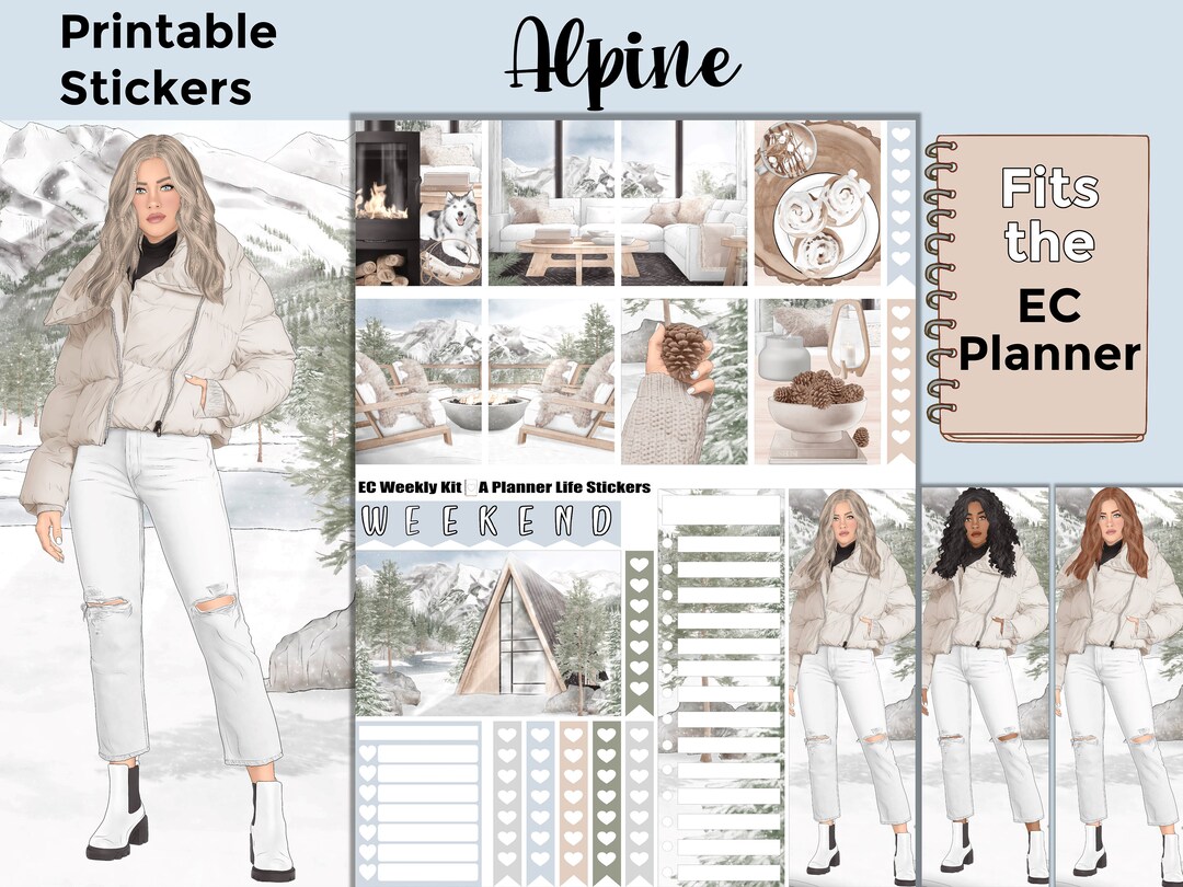 Printable Winter Planner Stickers: Made to Fit the Erin Condren Planner ...